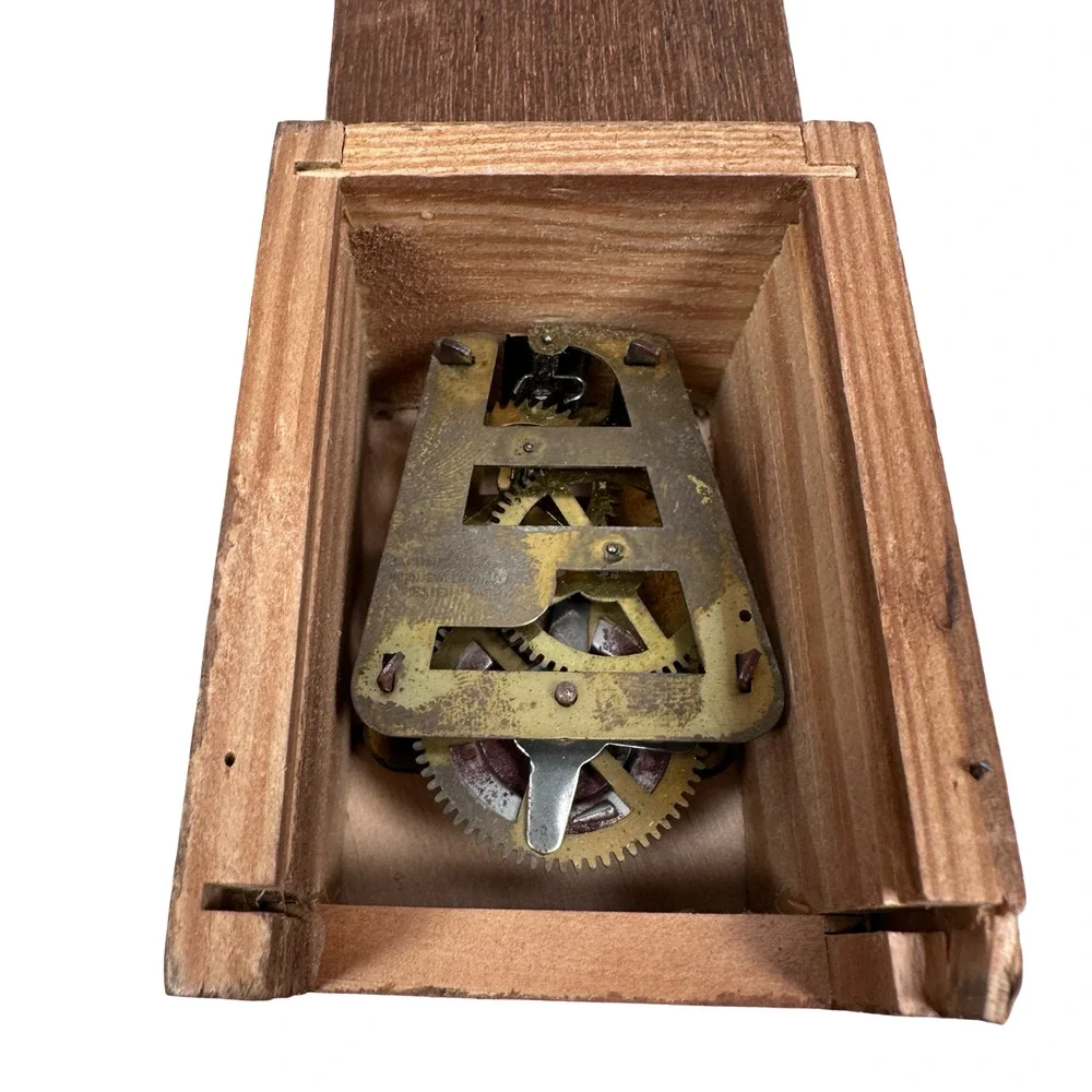 Vintage Teddy Bear Googly Eyes‎ Wall Clock Mechanical Movement Germany FOR PARTS
